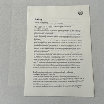 Nissan Tokyo Motor Show Concept Car Press KIt Brochure with CD Fairlady Z Nails