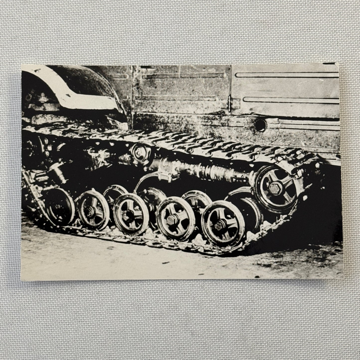 Tank Tracks Vintage Photo Photograph Military Image Print