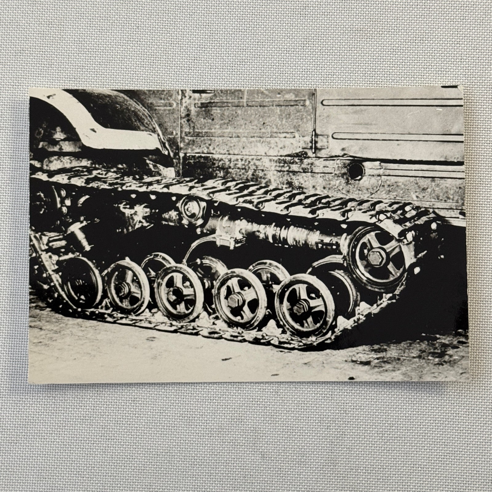 Tank Tracks Vintage Photo Photograph Military Image Print