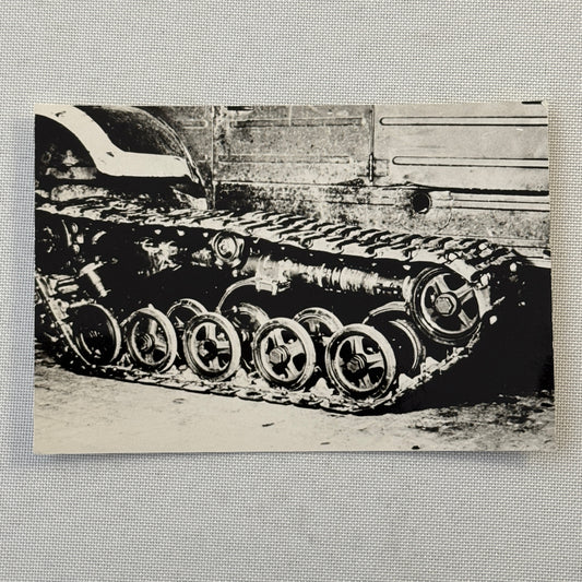 Tank Tracks Vintage Photo Photograph Military Image Print