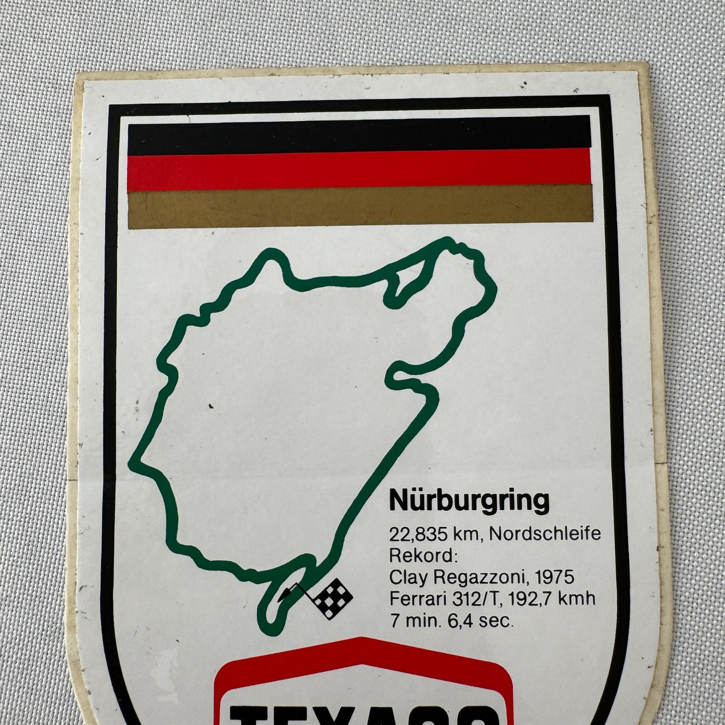 Texaco Nurburgring Clay Regazzoni Ferrari 312/T Racing Decal Sticker