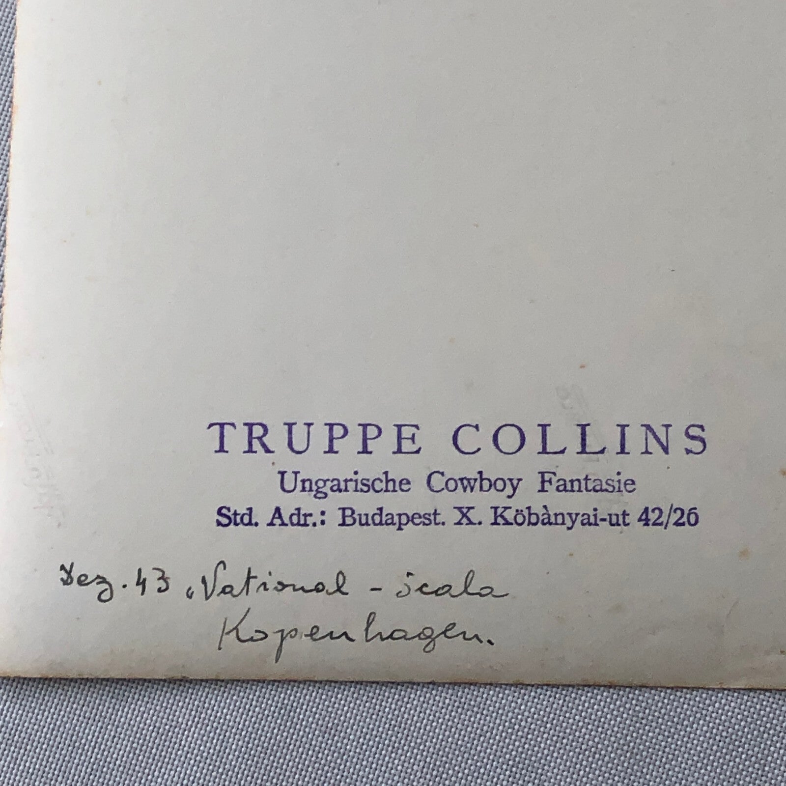 Circus Performer Wild West Show Rope Act Troupe Collins Vintage Photo German