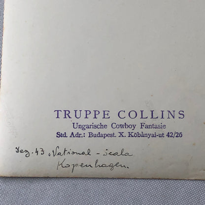 Circus Performer Wild West Show Rope Act Troupe Collins Vintage Photo German