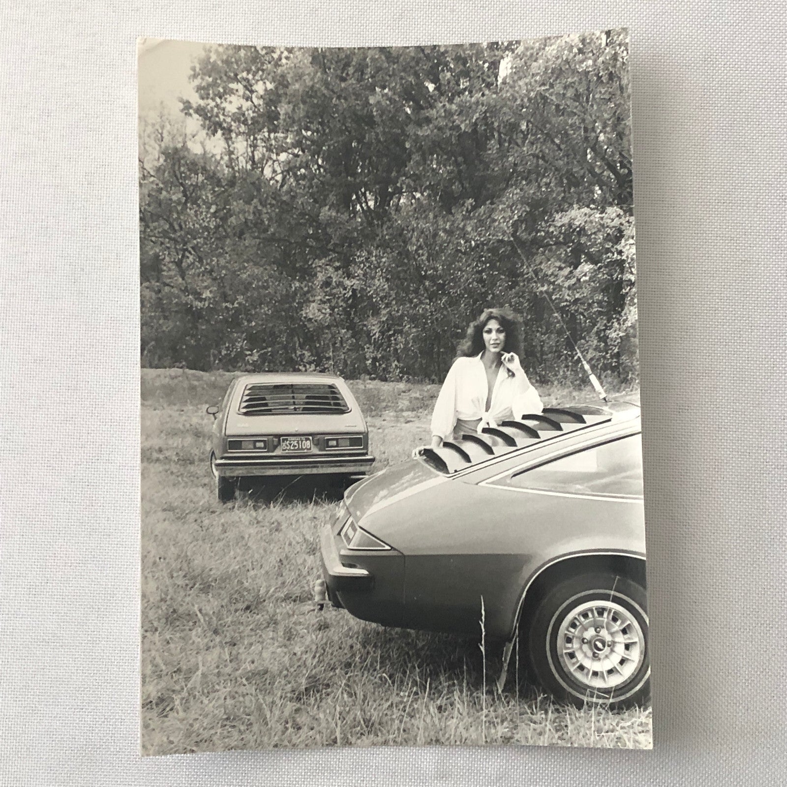 Vintage Car with Model Photo Photograph Lot of 4x Chevrolet Monza +