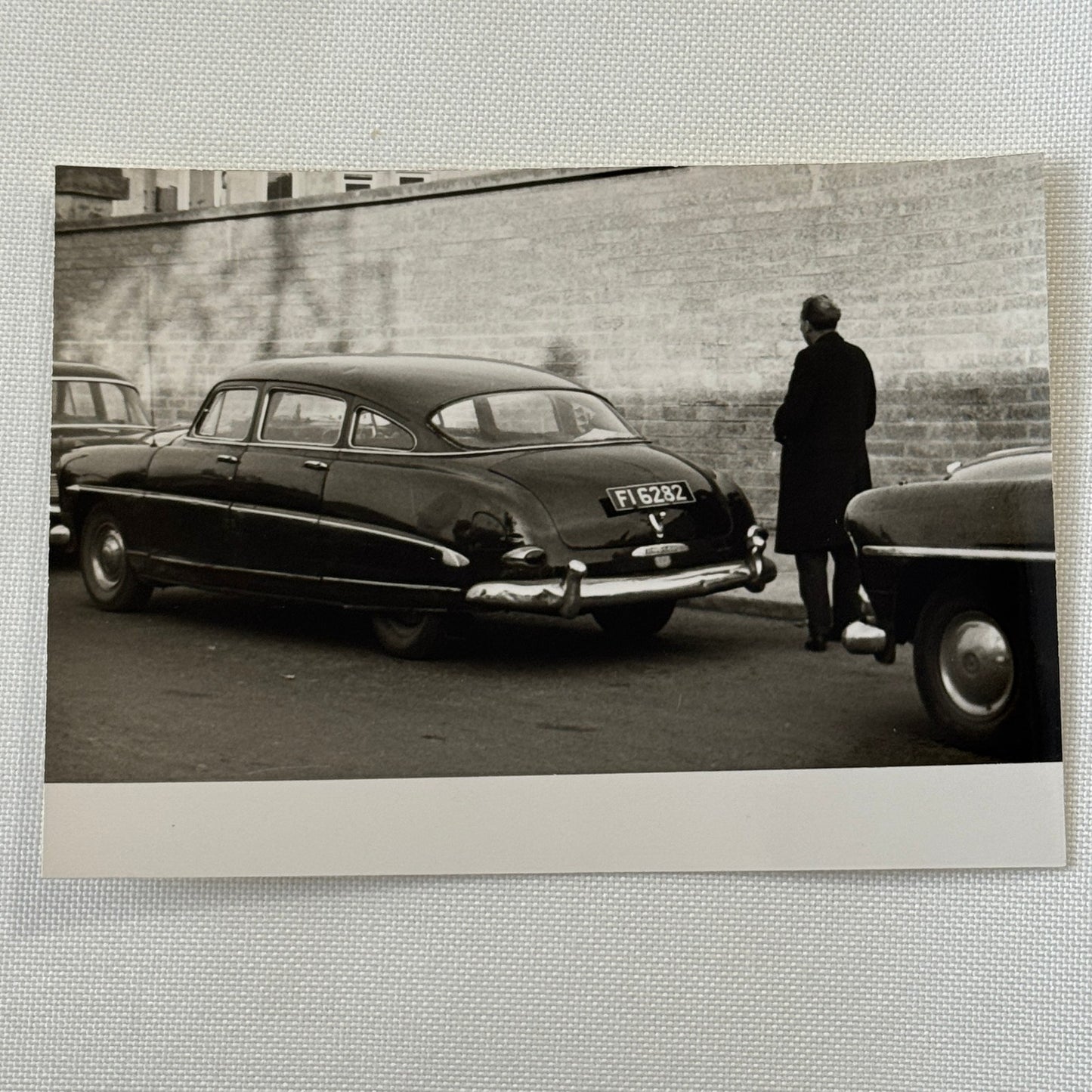 Vintage Car Automobile on Street Photo Photograph Print European Unidentified