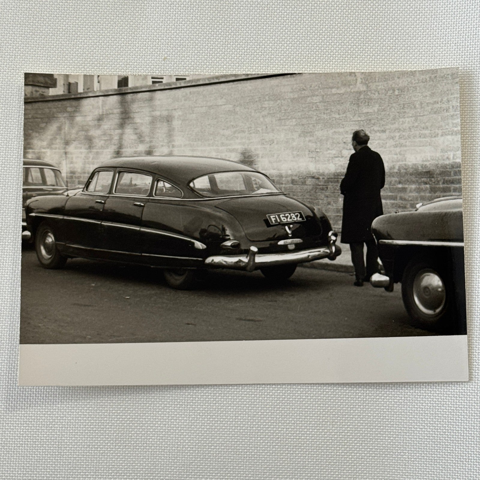 Vintage Car Automobile on Street Photo Photograph Print European Unidentified