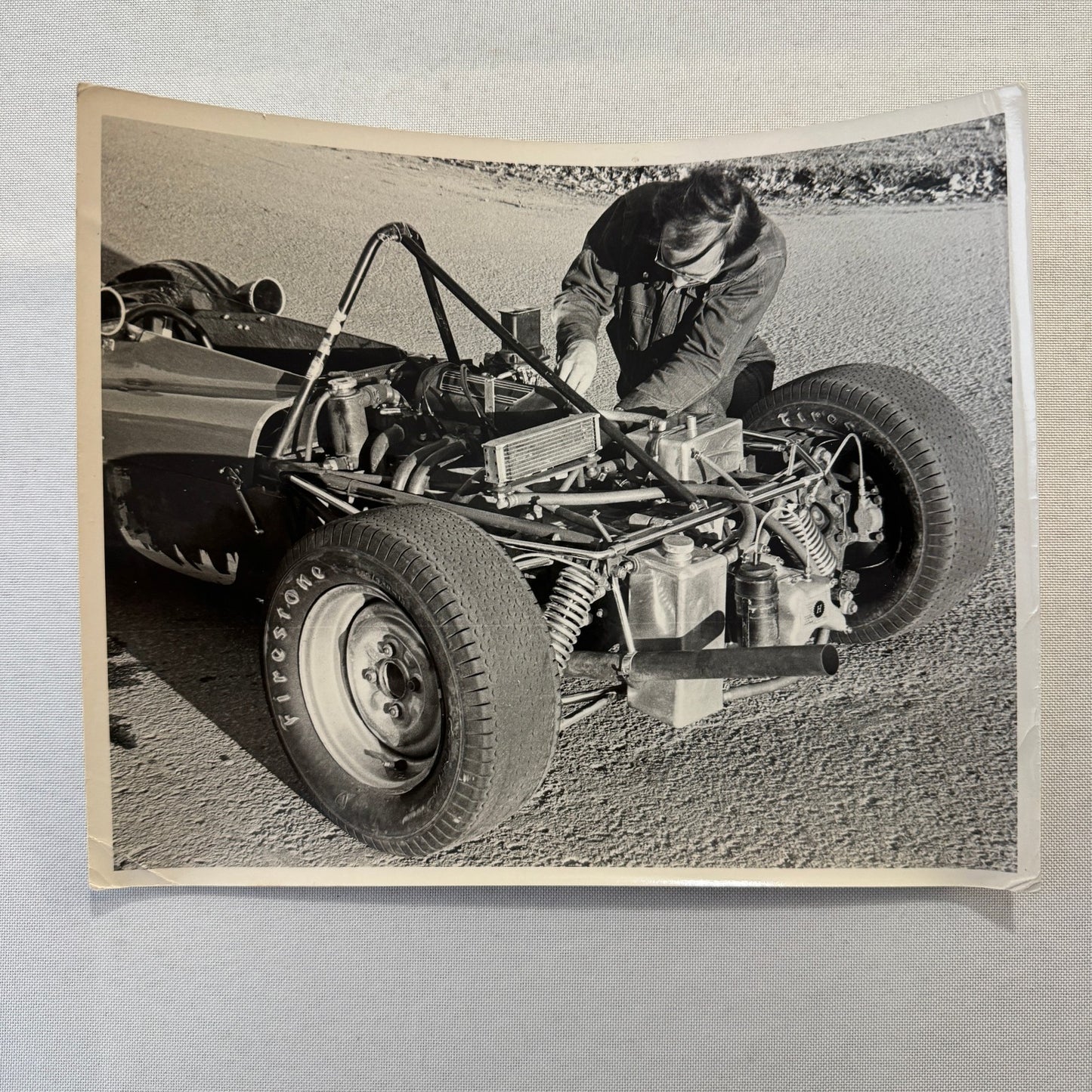 Vintage Car Racing Photo Photograph Print