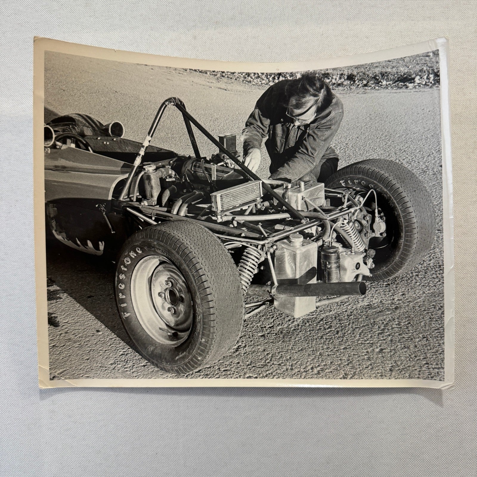 Vintage Car Racing Photo Photograph Print
