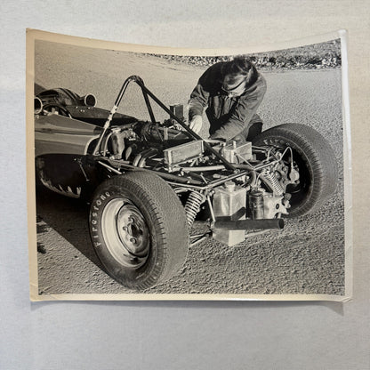 Vintage Car Racing Photo Photograph Print