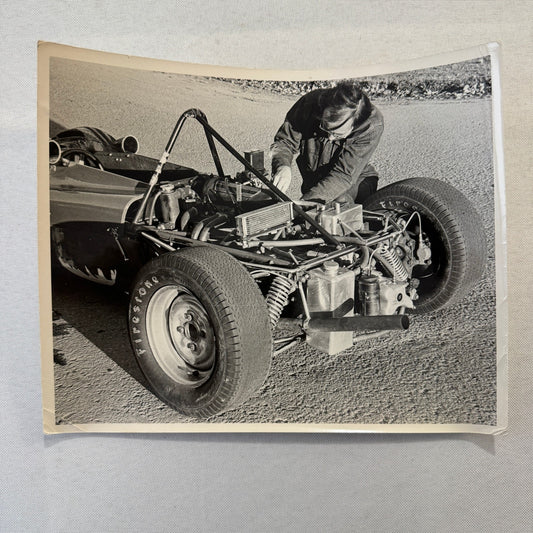 Vintage Car Racing Photo Photograph Print