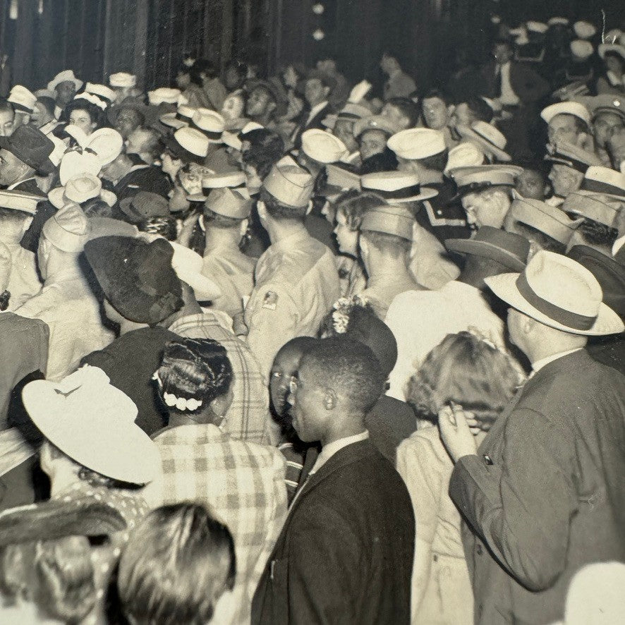 Vintage Railroad Station Photograph Washington DC Crowd Photo