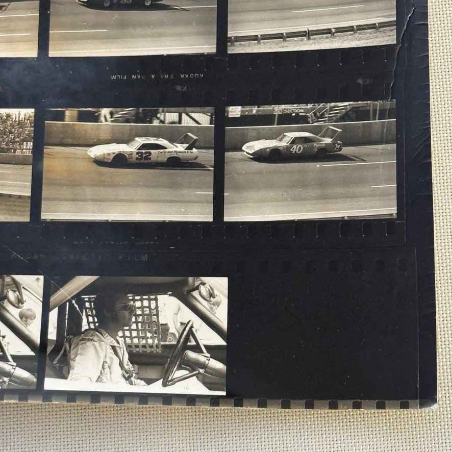 Vintage NASCAR Racing Photo Contact Sheet Motorsport Charger Daytona