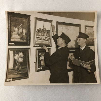 Vintage Press Photo Photograph Great Western Railway Art Painting Exhibit 1933