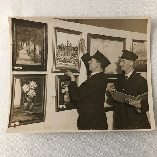 Vintage Press Photo Photograph Great Western Railway Art Painting Exhibit 1933