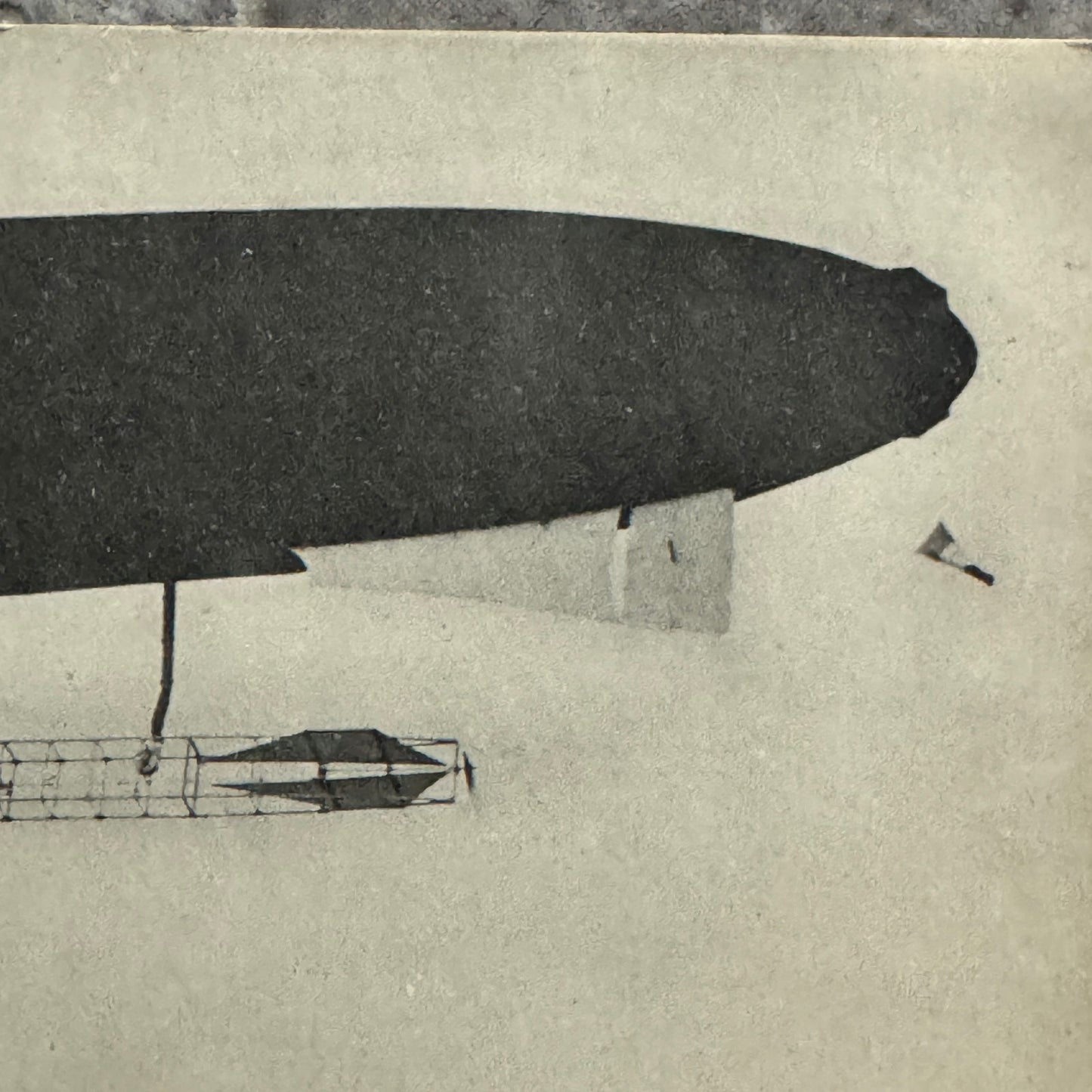 Vintage Zeppelin Airship Dirigible Postcard Post Card French 1909 Le Zodiac