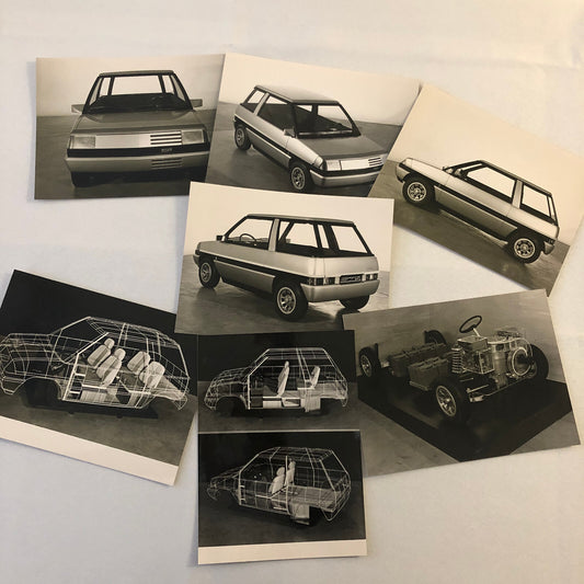 Vintage 1978 Pininfarina Fiat ECOS Concept Car Automobile Photo Lot of 7