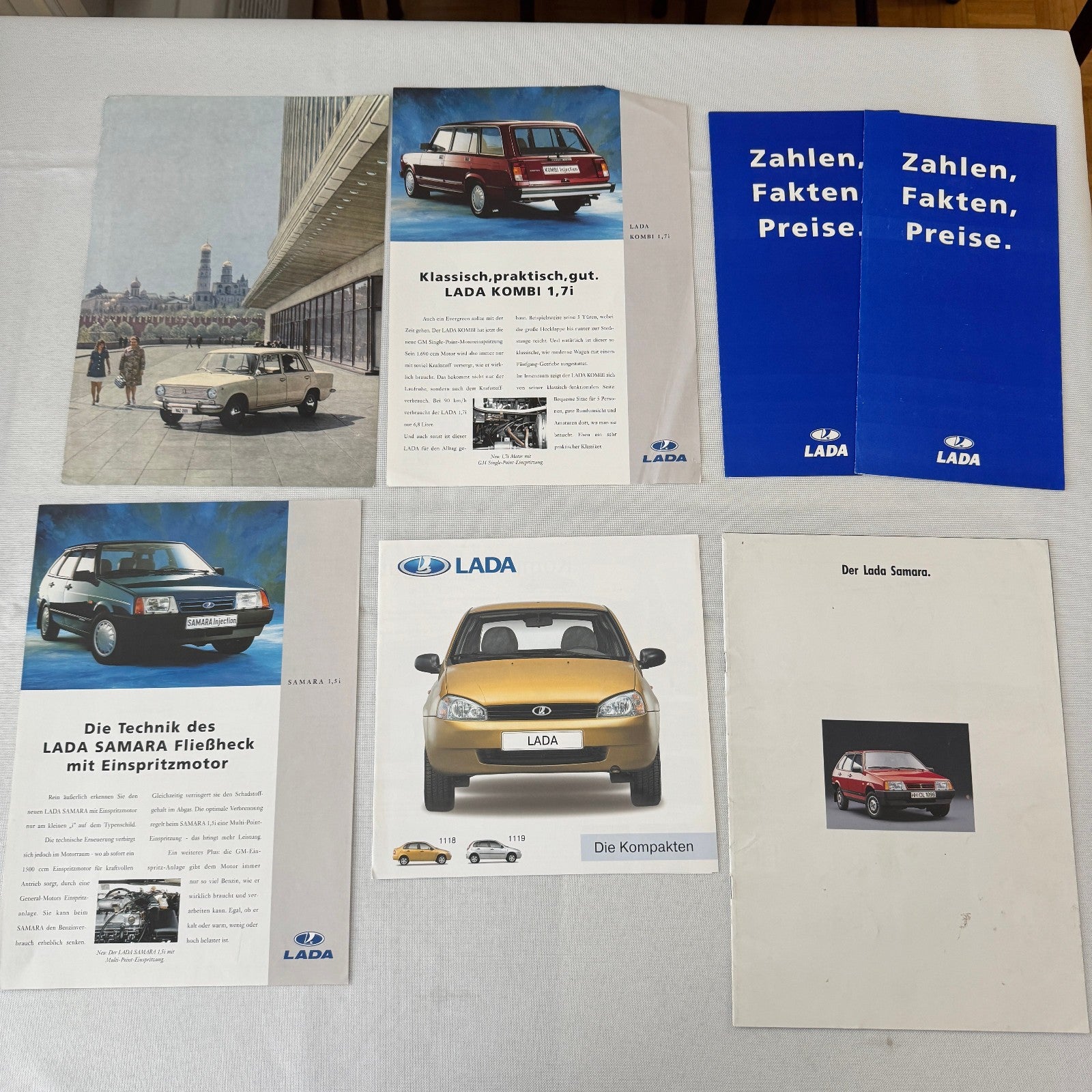 Lada Car Sales Brochure Literature Lot 40+ Pieces Lada Niva Samara Nova RL +