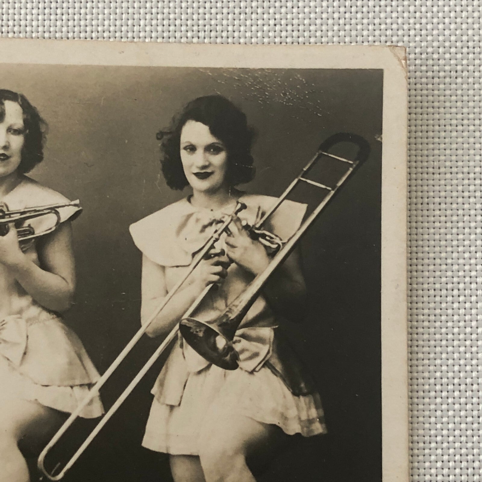 Circus Performer Unicycle Musicians Photo Postcard Real Photo Postcard RPPC ?