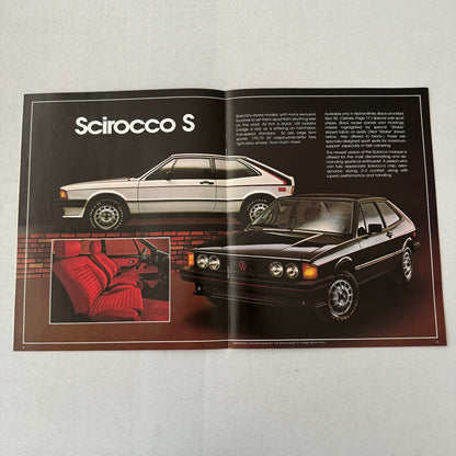 1980 Volkswagen VW Scirocco Car Sales Brochure Catalog Advertising