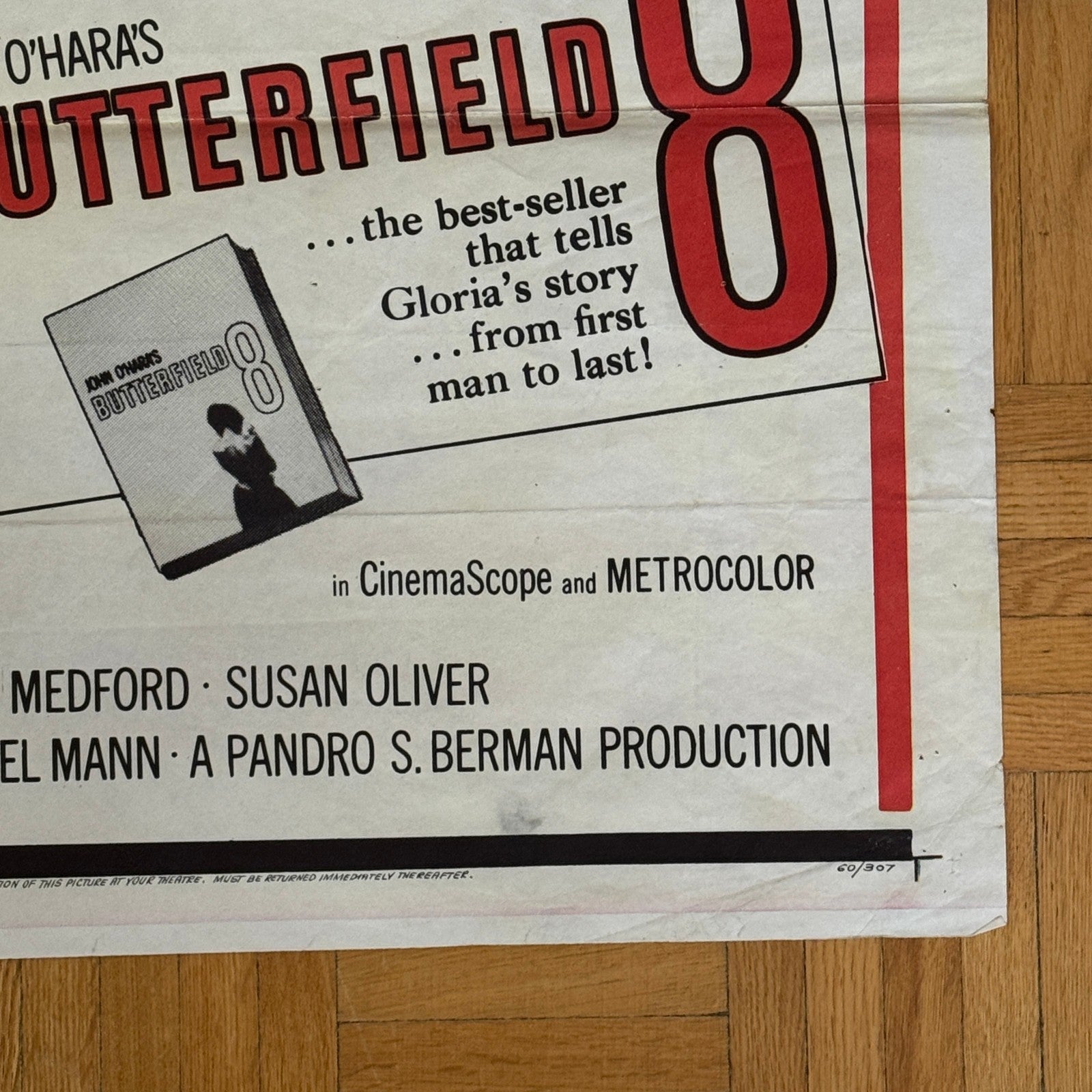 Vintage Movie Poster Butterfield 8 1960 Elizabeth Taylor Film