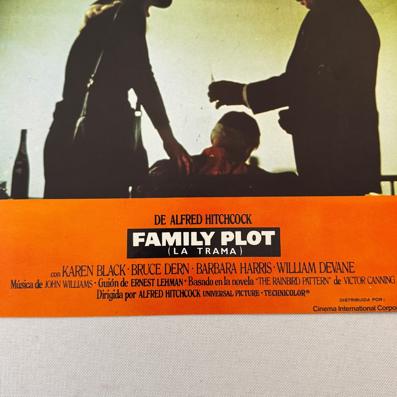 Vintage Movie Lobby Card Alfred Hitchcock Family Plot La Trama Spanish