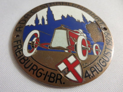 1929 ADAC Strahlenfahrt Freiburg I BR Car Rally Racing Badge Emblem 