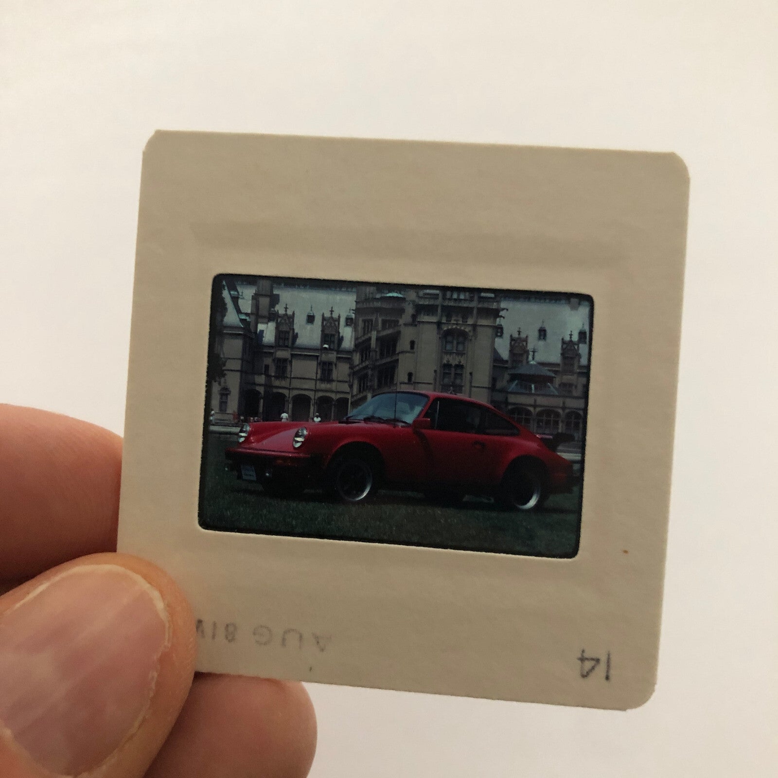 Porsche 911 Car 35mm Photo Slide Vintage 1981