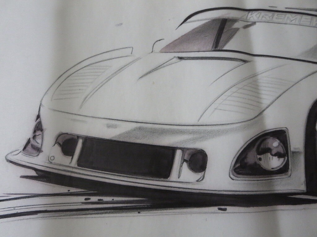 Porsche 935 Kremer Racing Design Sketch Drawing Art NOTTRODT Vintage 1980