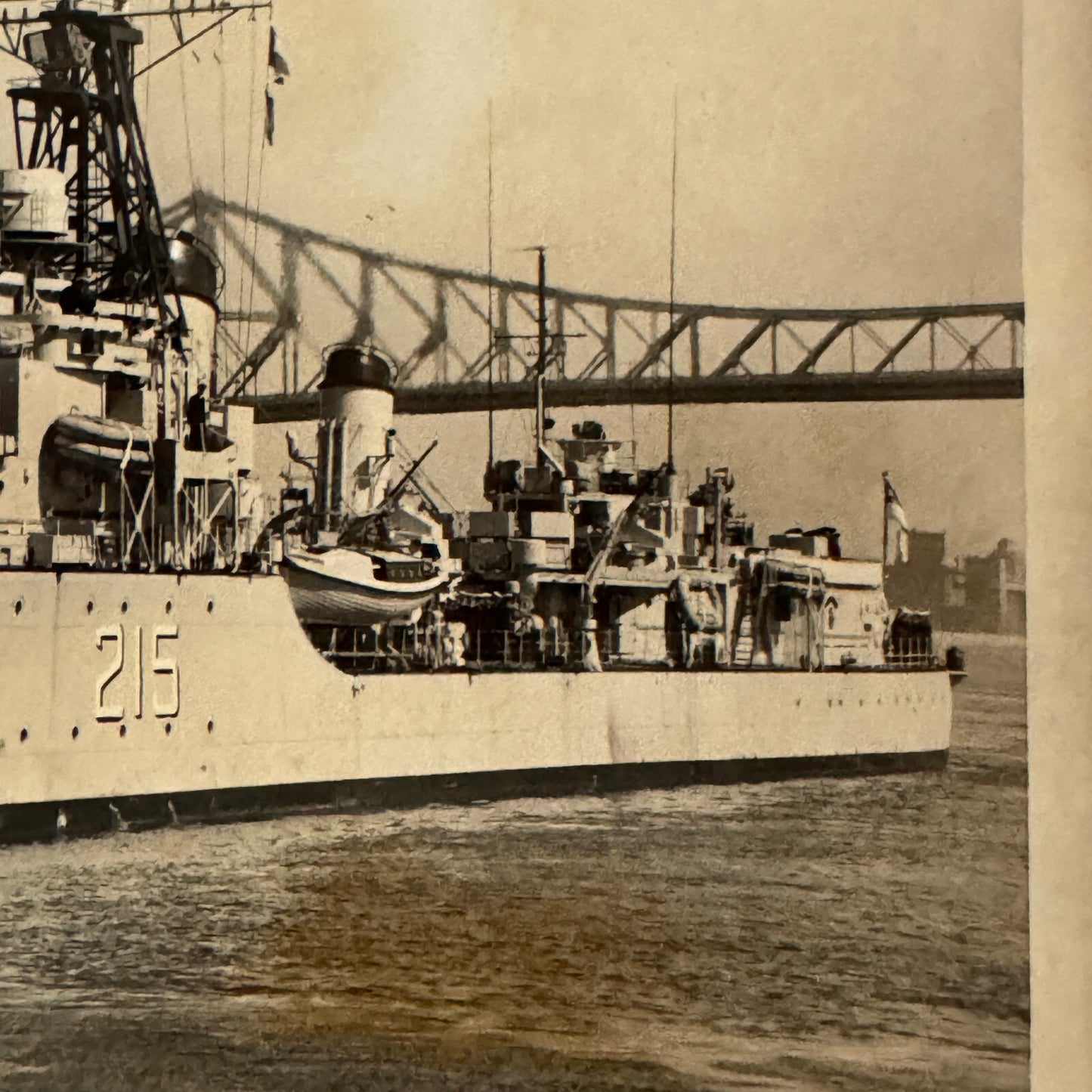 Royal Canadian Navy Military Ship Photo Photograph Vintage Destroyer Haida