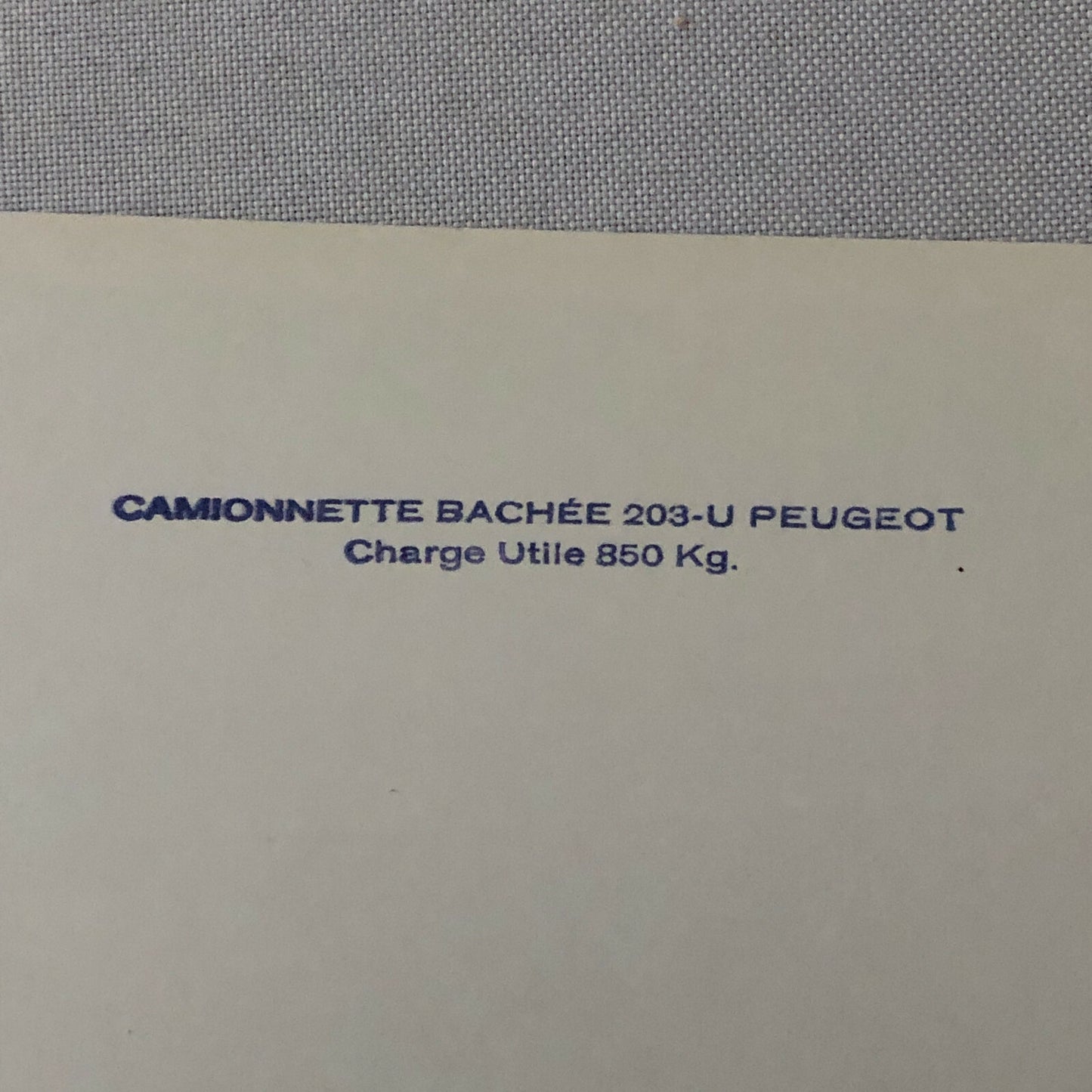 Vintage Peugeot Truck Photo Photograph Camionette Bachee 203-U