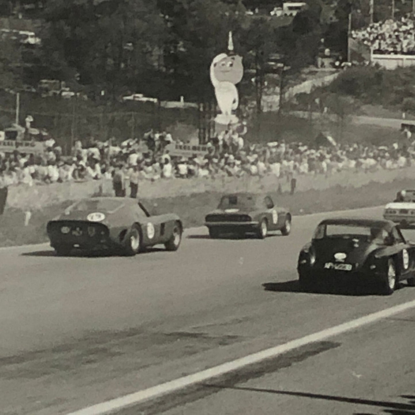 Vintage Car Racing Photo Photograph Print Tag AL22 E7