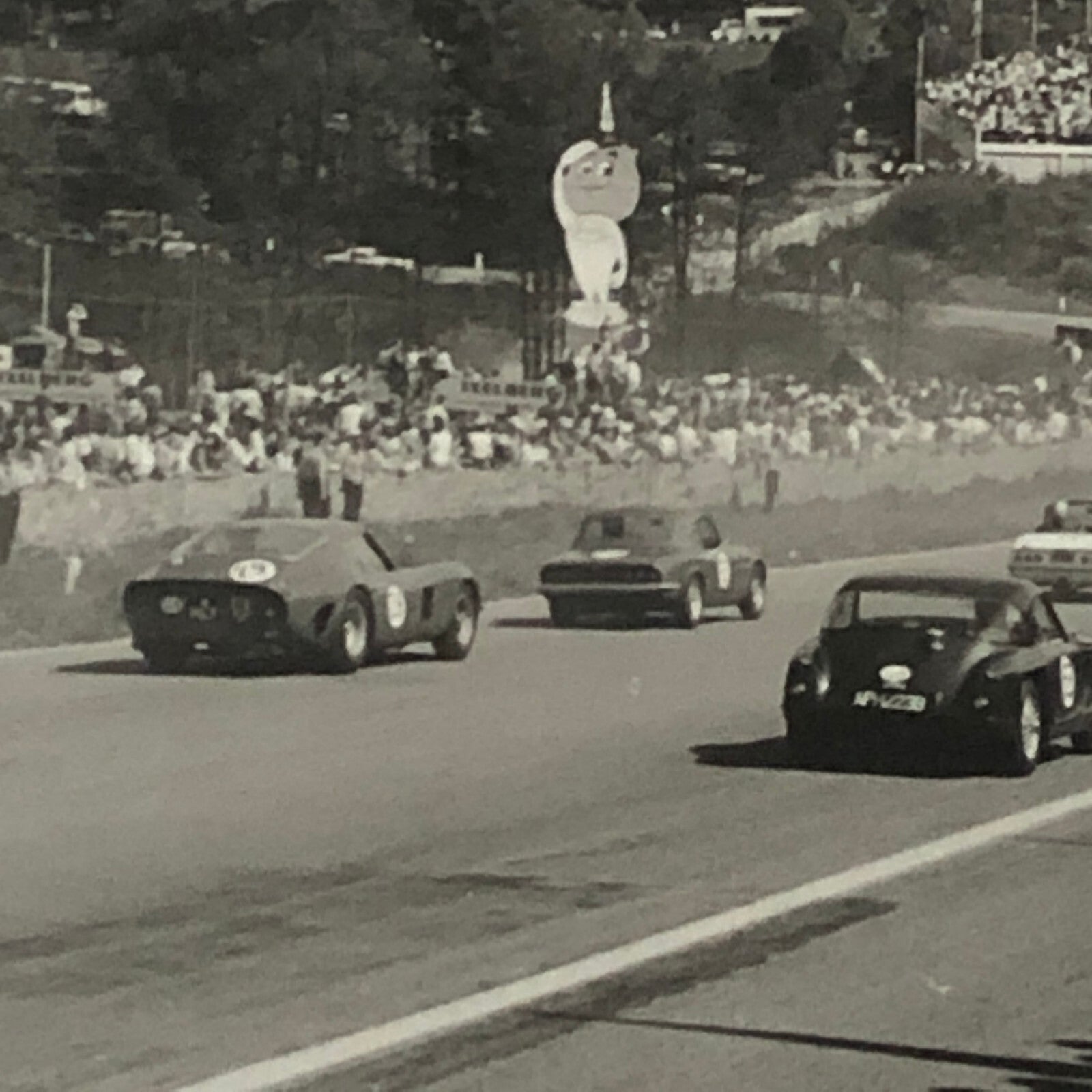 Vintage Car Racing Photo Photograph Print Tag AL22 E7