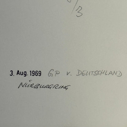 Vintage Racing Photo Jackie Stewart Driver Matra Ford 1969 German Grand Prix