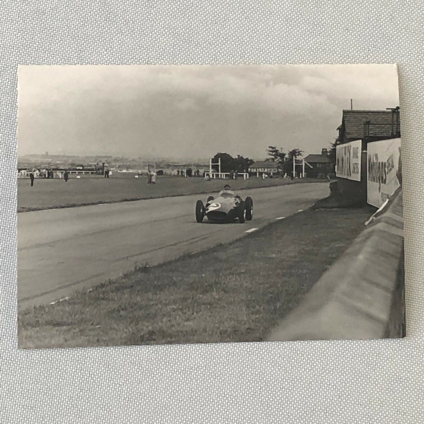 Juan Manuel Fangio Racing Photo Photograph 1957 British Brand Prix Maserati Car