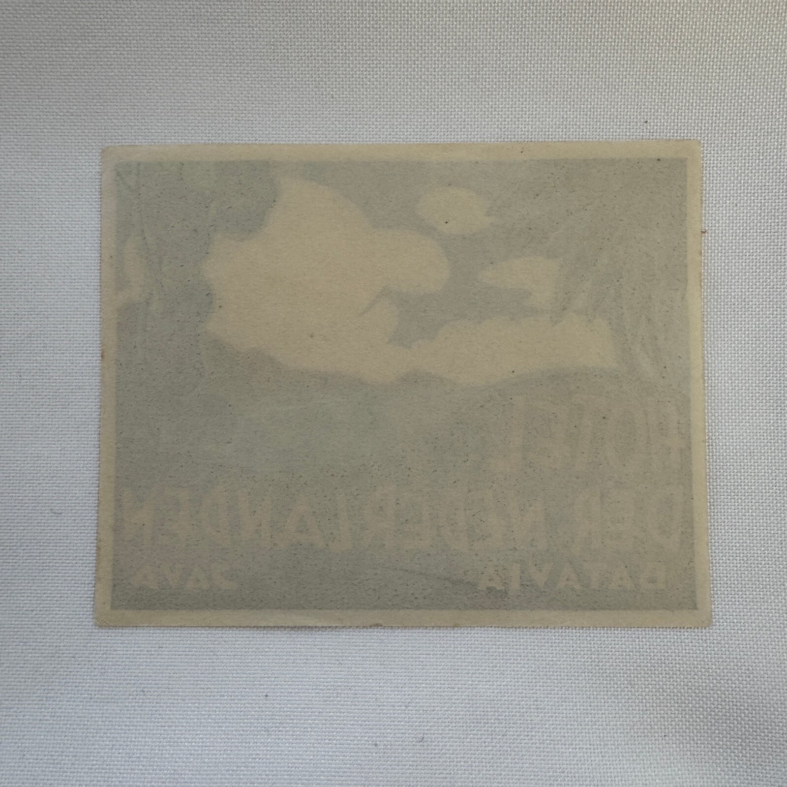 Vintage Travel Luggage Label Hotel Der Nederlanden Batavia Java Indonesia