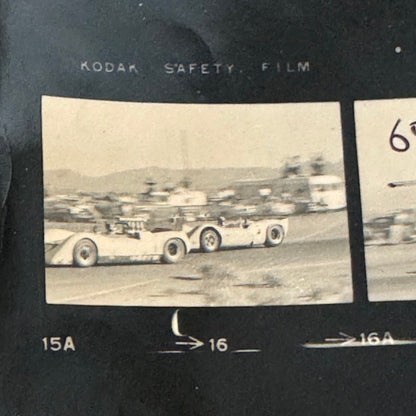 Vintage 1969 Las Vegas Can Am Racing Photo Contact Sheet Photograph Chaparral