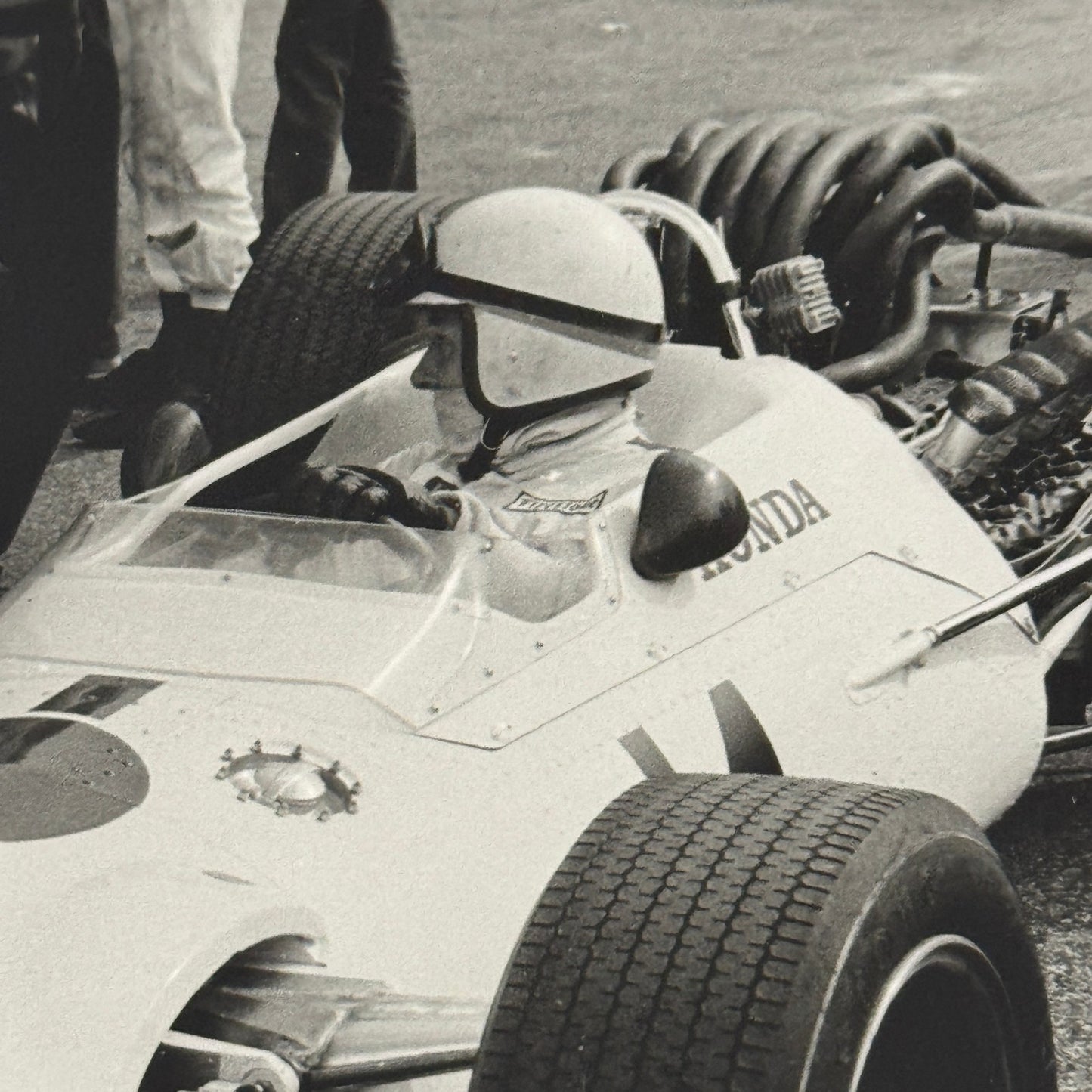 1965 Vintage Racing Photo John Surtees Lola Honda Race Car Photograph