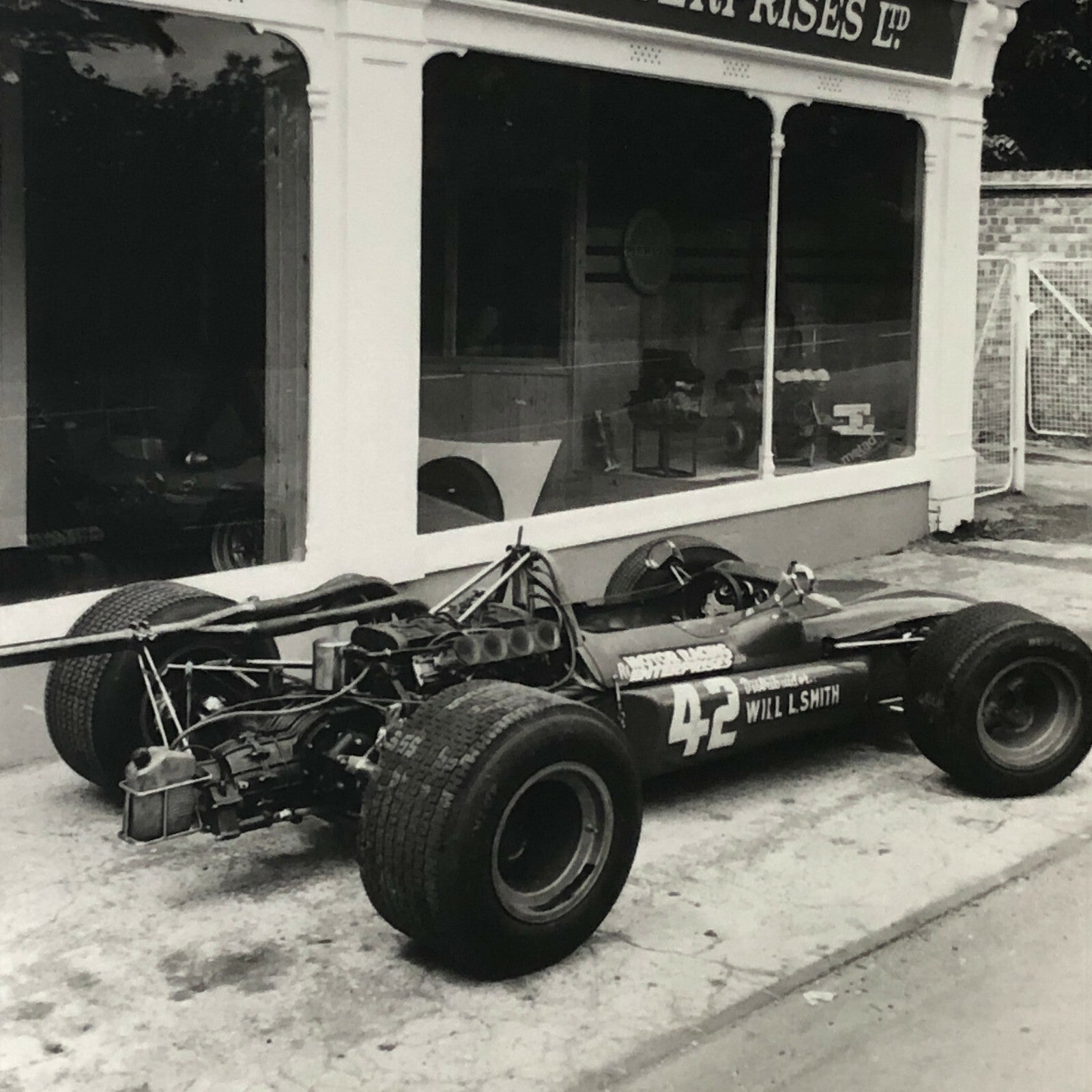 Vintage Racing Car Photo Photograph - Motor Racing Enterprises Team Building Car