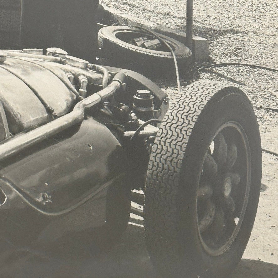 Vintage Racing Photo Stirling Moss Lotus Climax Car 1960 Dunlop Tire Silverstone