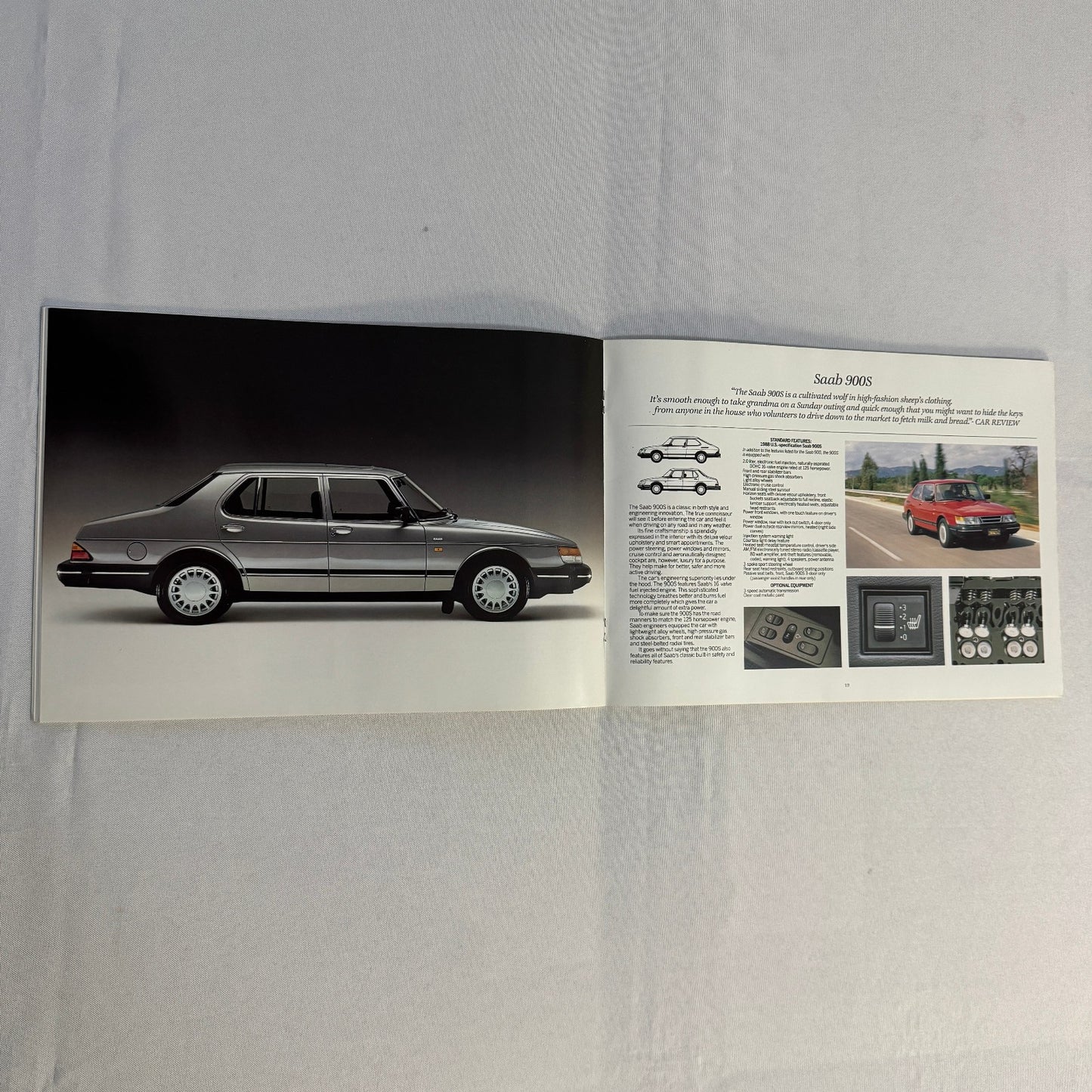 1988 Saab Military Sales Brochure Catalog Saab 900 Turbo 9000 900S Convertible