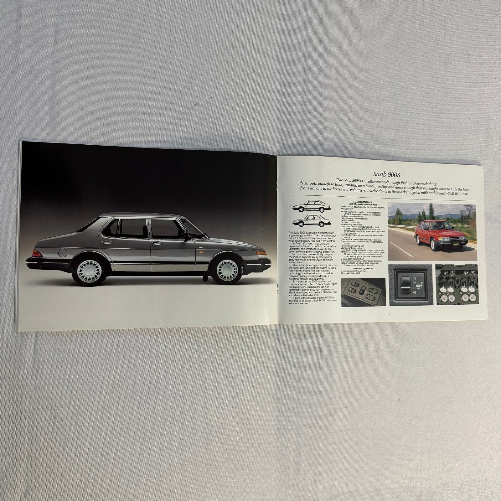 1988 Saab Military Sales Brochure Catalog Saab 900 Turbo 9000 900S Convertible