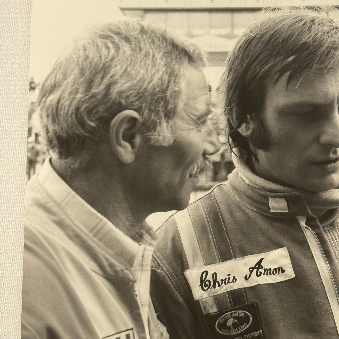 Vintage Racing Photo Chris Amon 1972 Spanish Grand Prix Race Motorsport