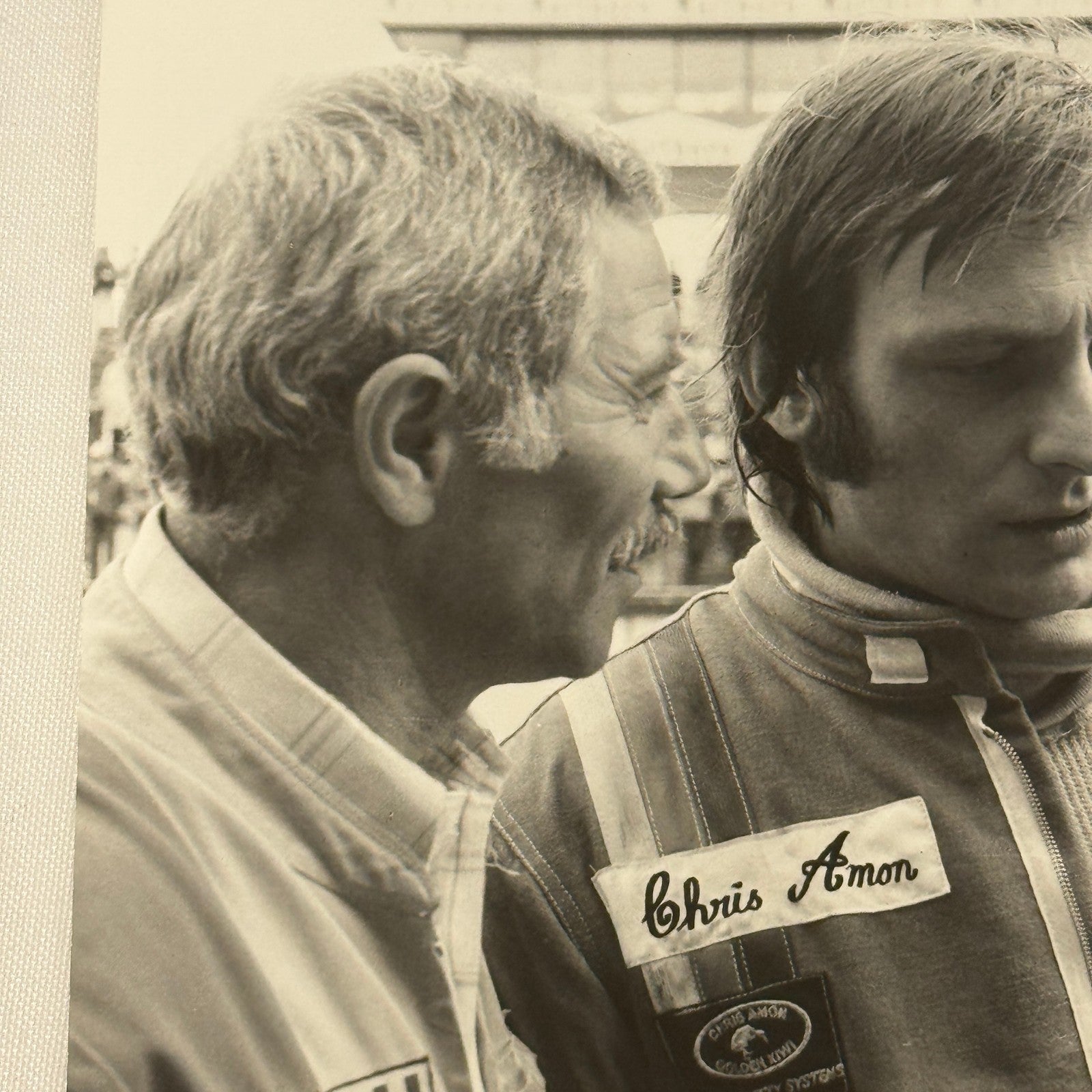 Vintage Racing Photo Chris Amon 1972 Spanish Grand Prix Race Motorsport