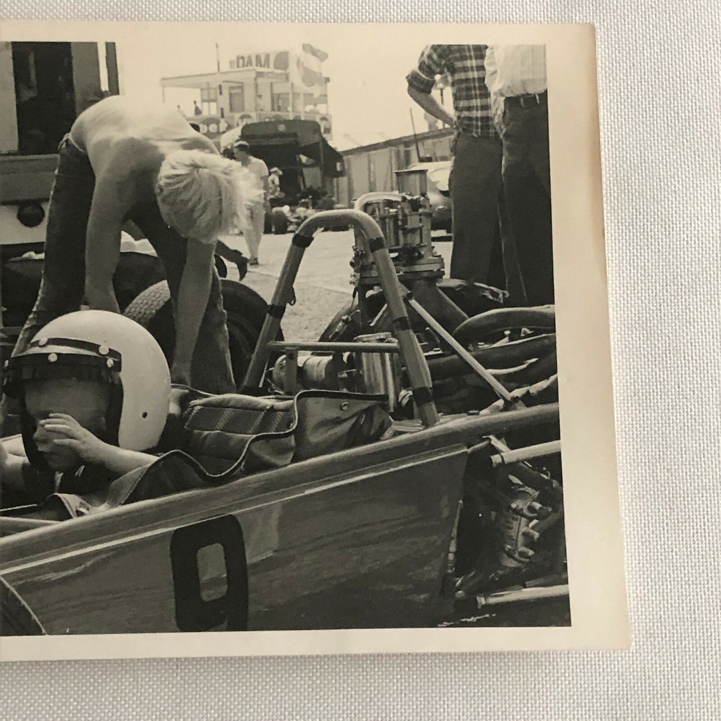 Vintage Photo Photograph Print - Child In Racing Car 