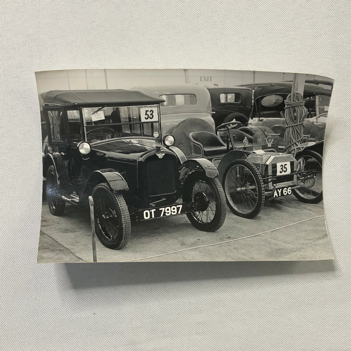 Antique Cars at Vintage Auction Photo Photograph Print 1903 Velox Miniature + 