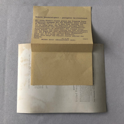 1964 Renault Alpine Racing Car Associated Press Photo Photograph 