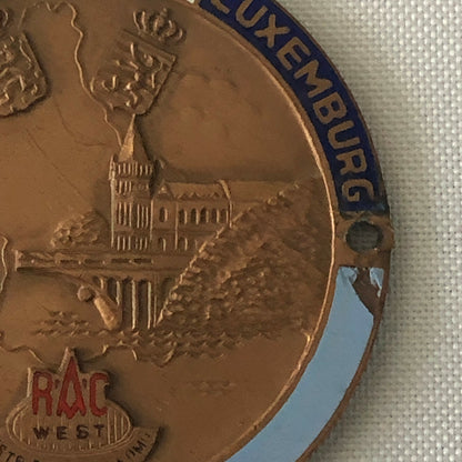 1954 Scheveningen Luxemburg Scheveningen SLS Rally Badge Emblem Award 