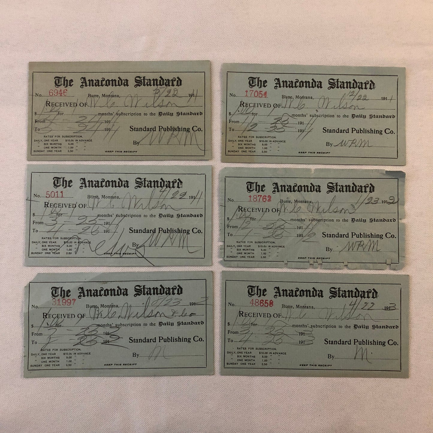 The Anaconda Standard Butte Montana Newspaper Document Ephemera Lot 16x 1910s