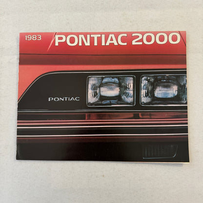 1983 Pontiac 2000 Car Sales Brochure Catalog Convertible Coupe Sedan Hatch Wagon