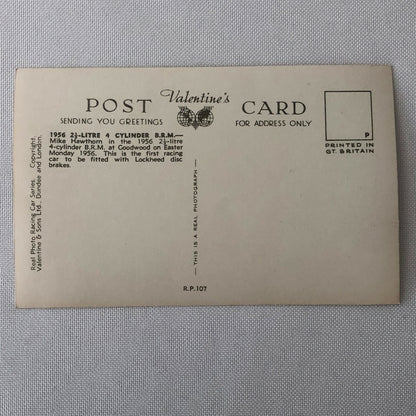 Vintage BRM 1956 Racing Photo Photograph Postcard RPPC Mike Hawthorn 